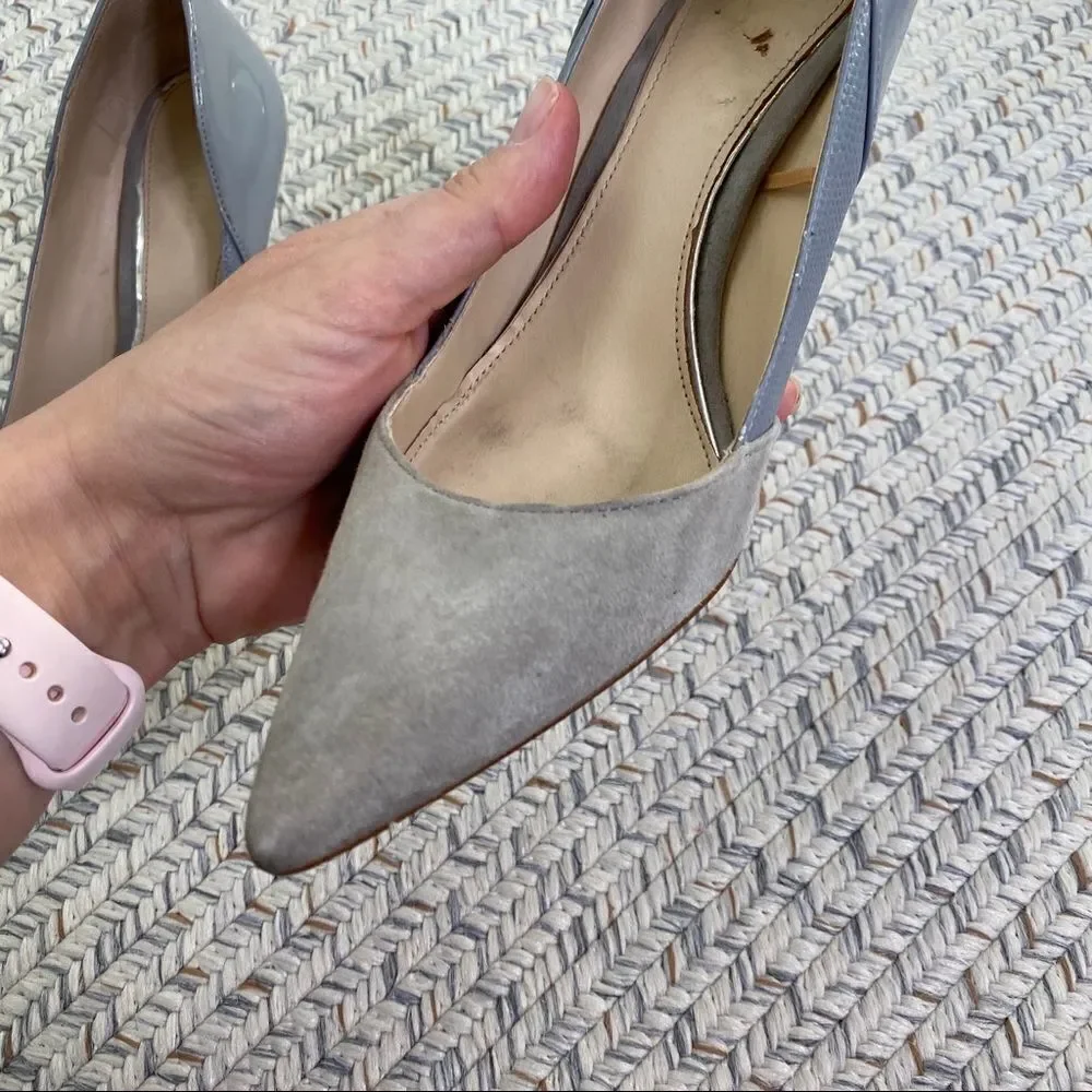 Zara Woman gray mixed media pumps size 37